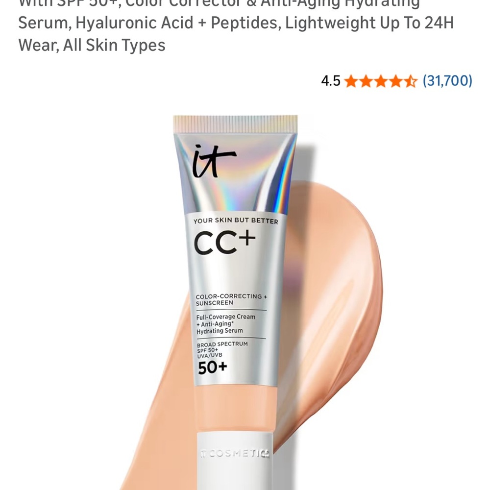 IT Cosmetics CC+ Cream - Multi-Tone Shades